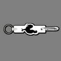 Key Clip W/ Key Ring & Rooster (Silhouette) Key Tag